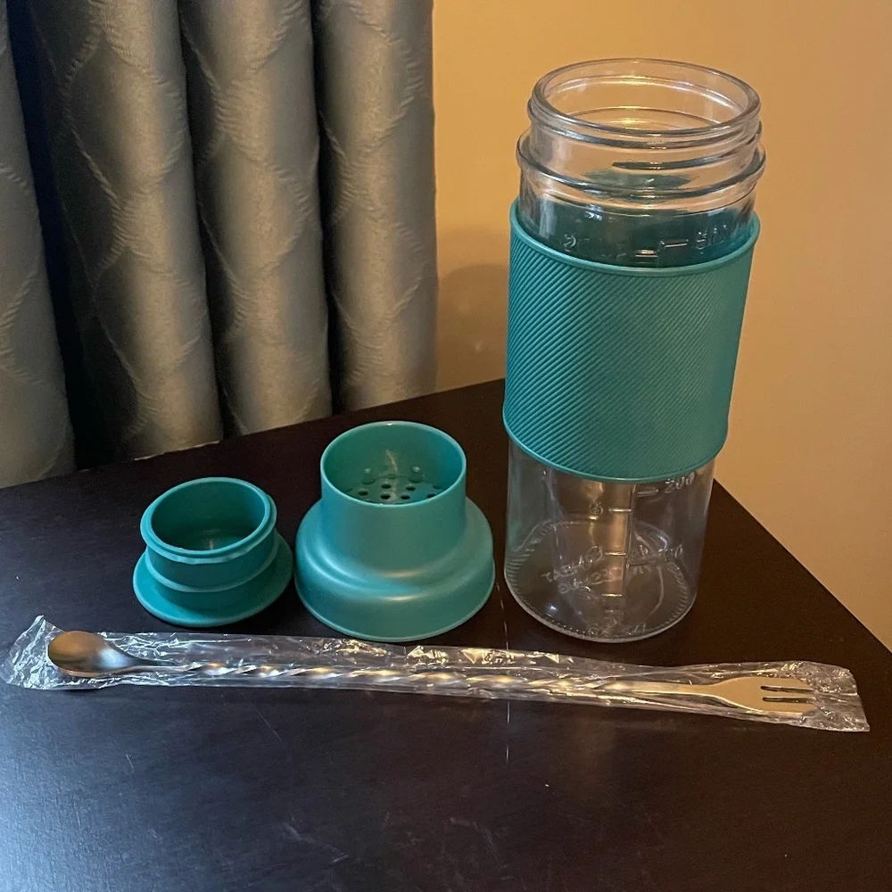 🍸 Mason Jar Cocktail Shaker Kit - Teal 🍸